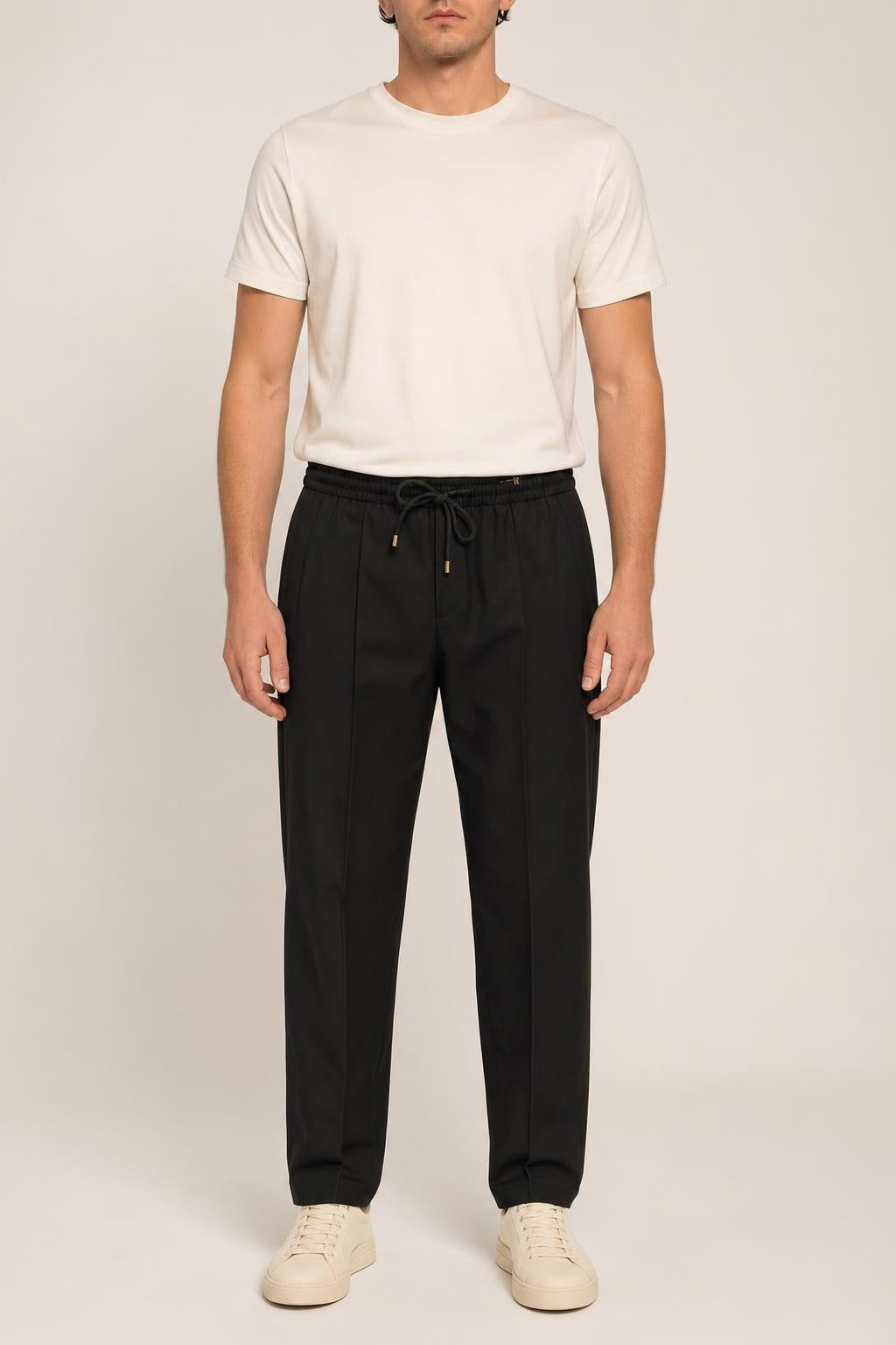 PANTALONI BRIGLIA WIMBLEDON COTONE - NERO