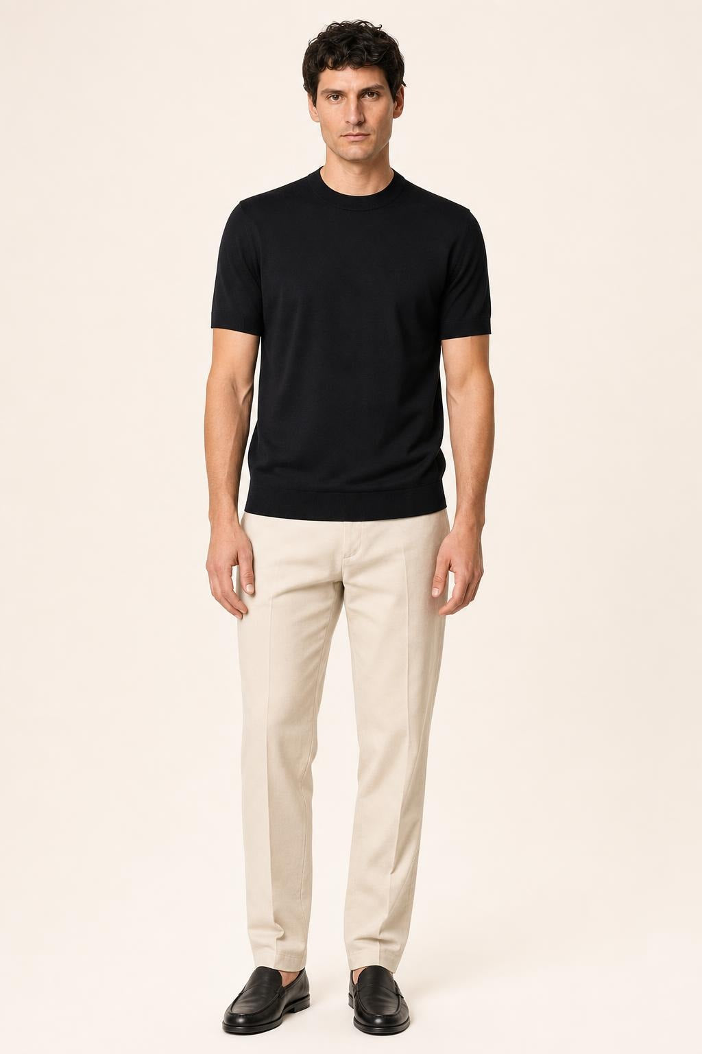 T-shirt Diktat100% MERINOS EXTRAFINE F.18 - Blu Notte