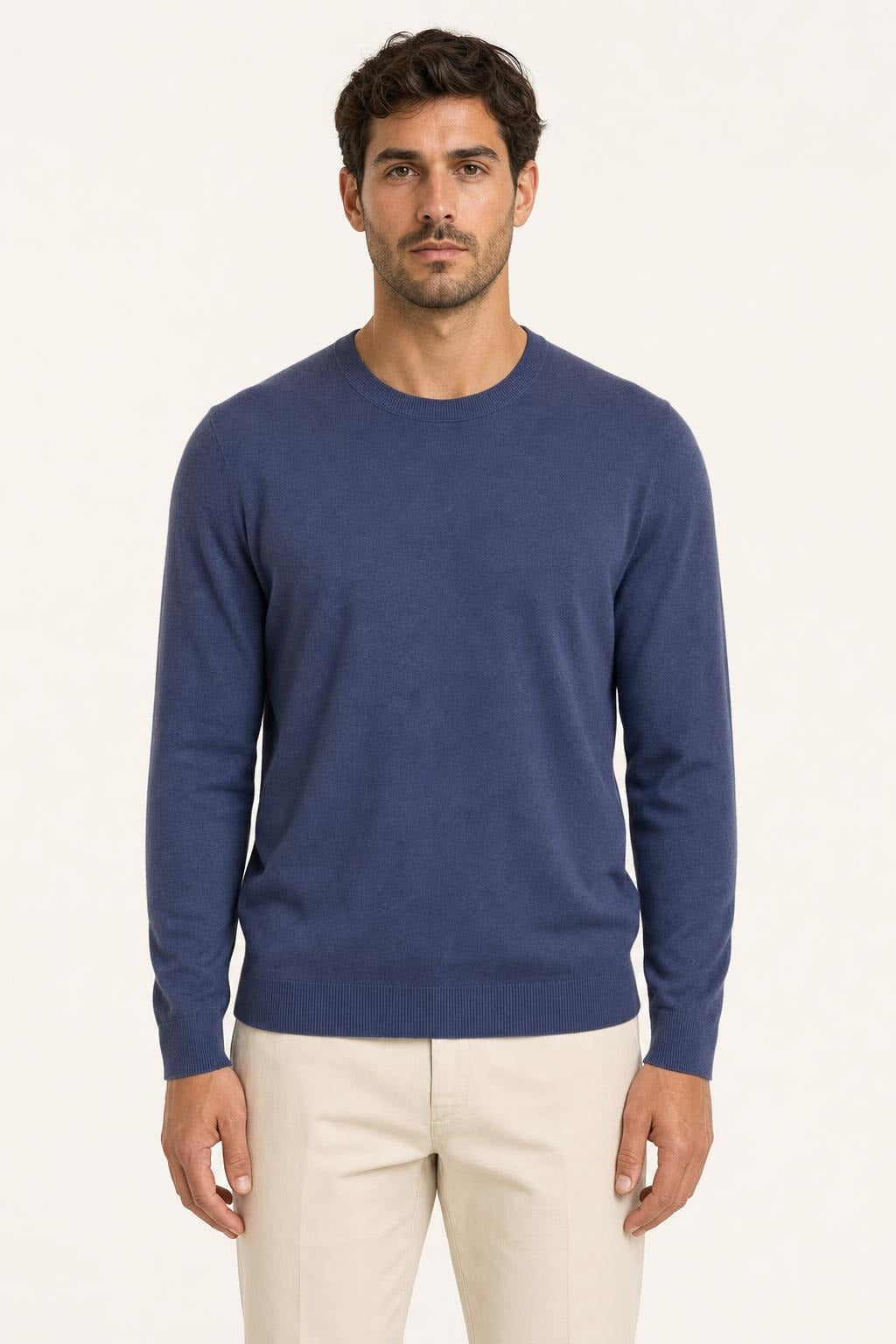 Maglia Diktat Lana e Viscosa - Denim