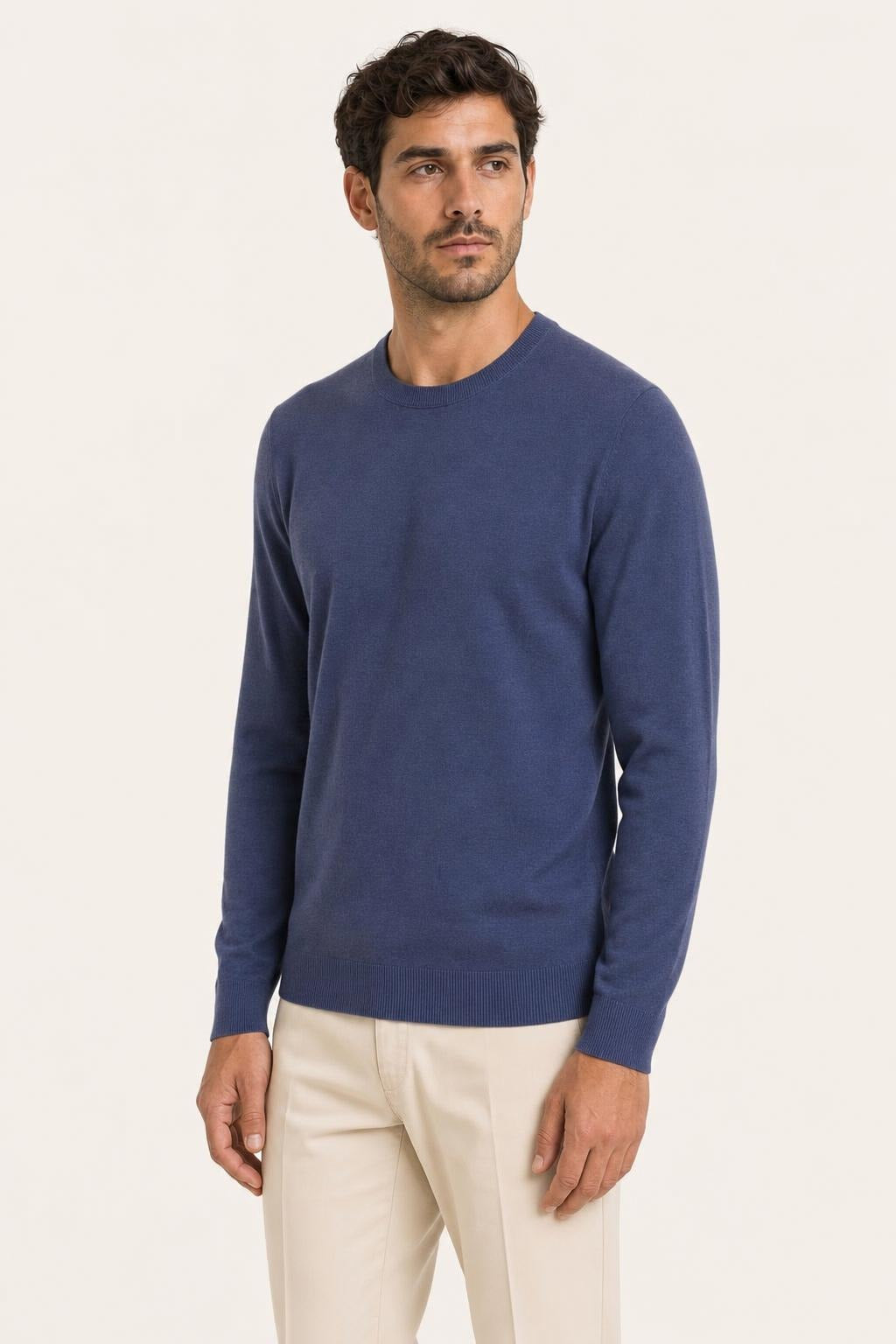 Maglia Diktat Lana e Viscosa - Denim