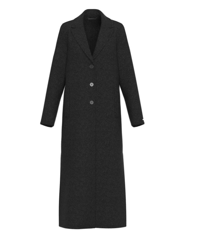 Cappotto lungo in double - GRIGIO SCURO MELANGE