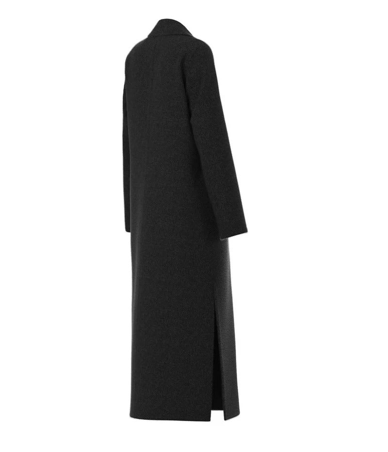 Cappotto lungo in double - GRIGIO SCURO MELANGE