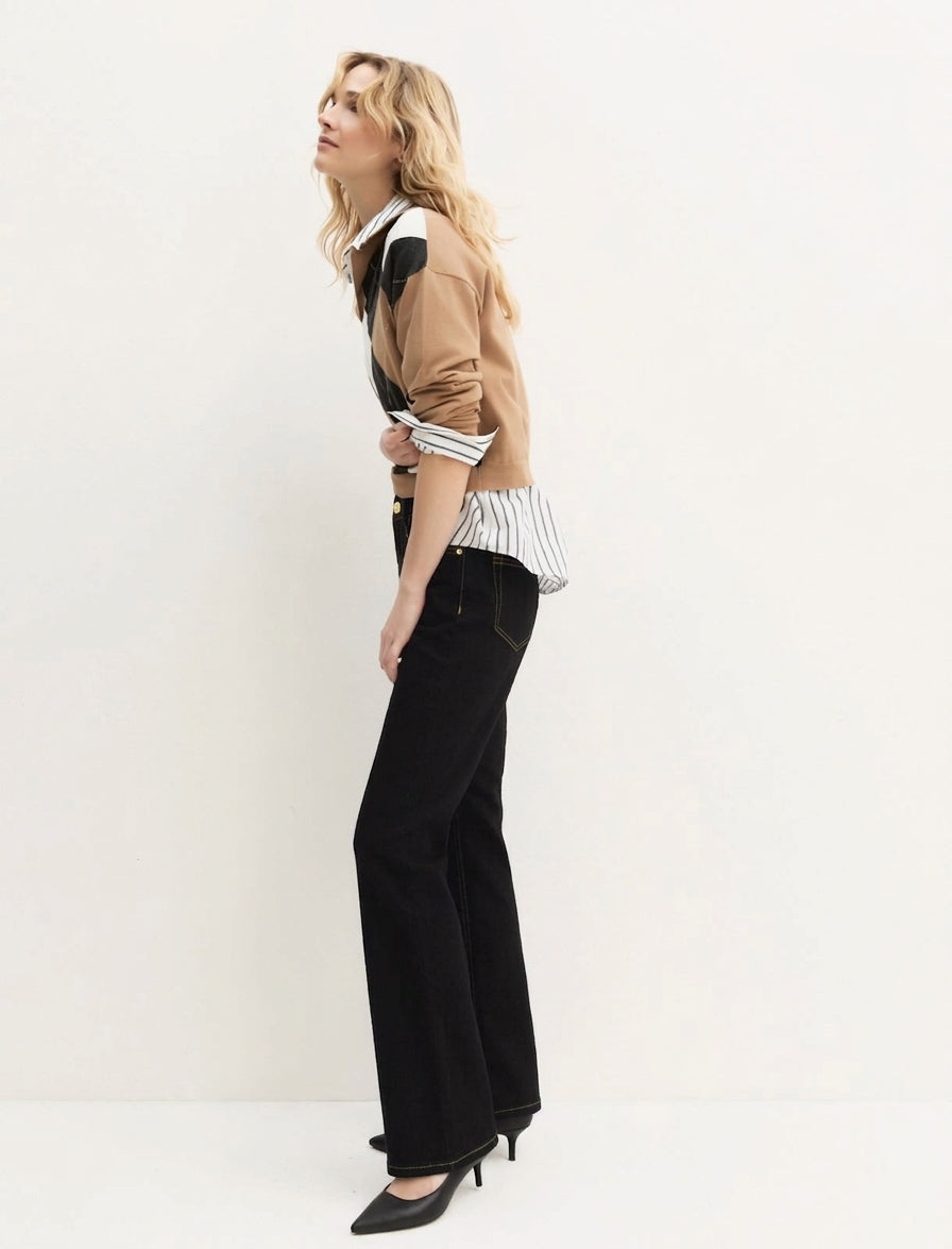 Jeans bootcut - NERO