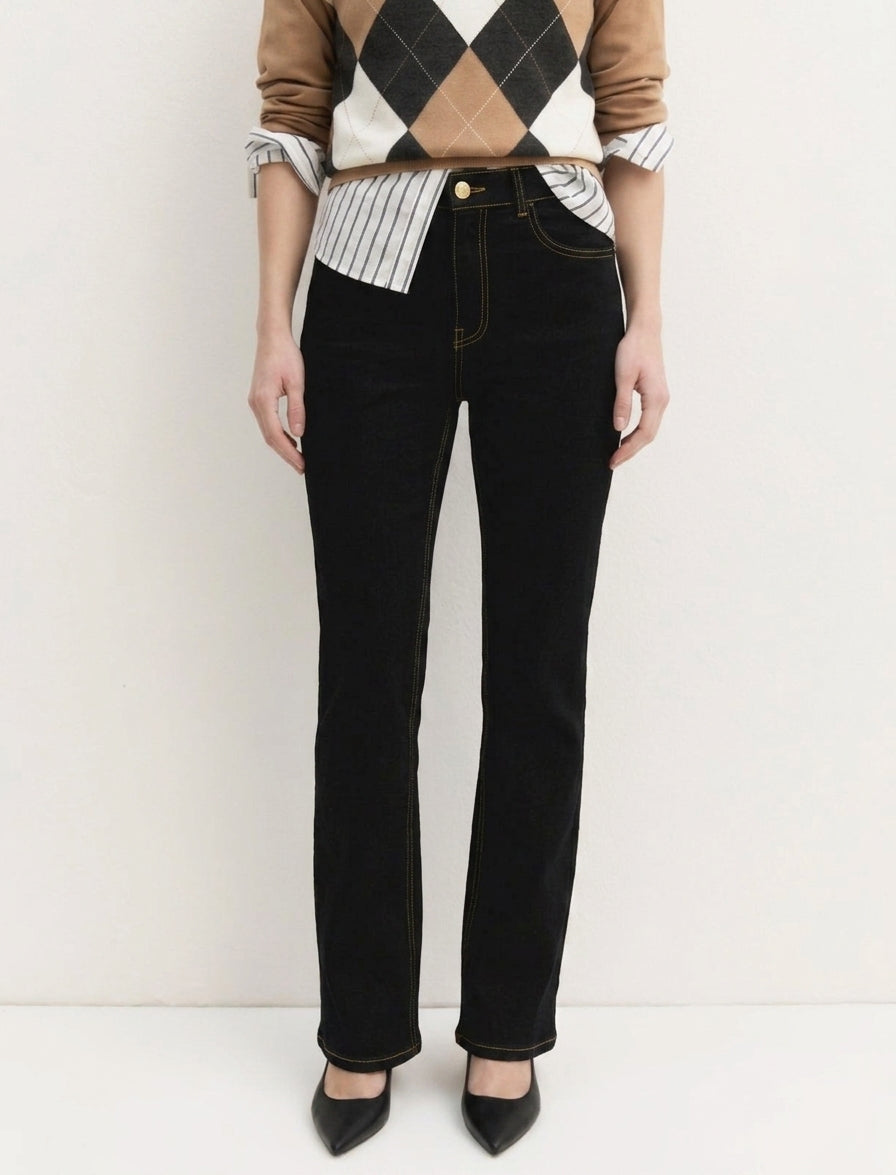 Jeans bootcut - NERO
