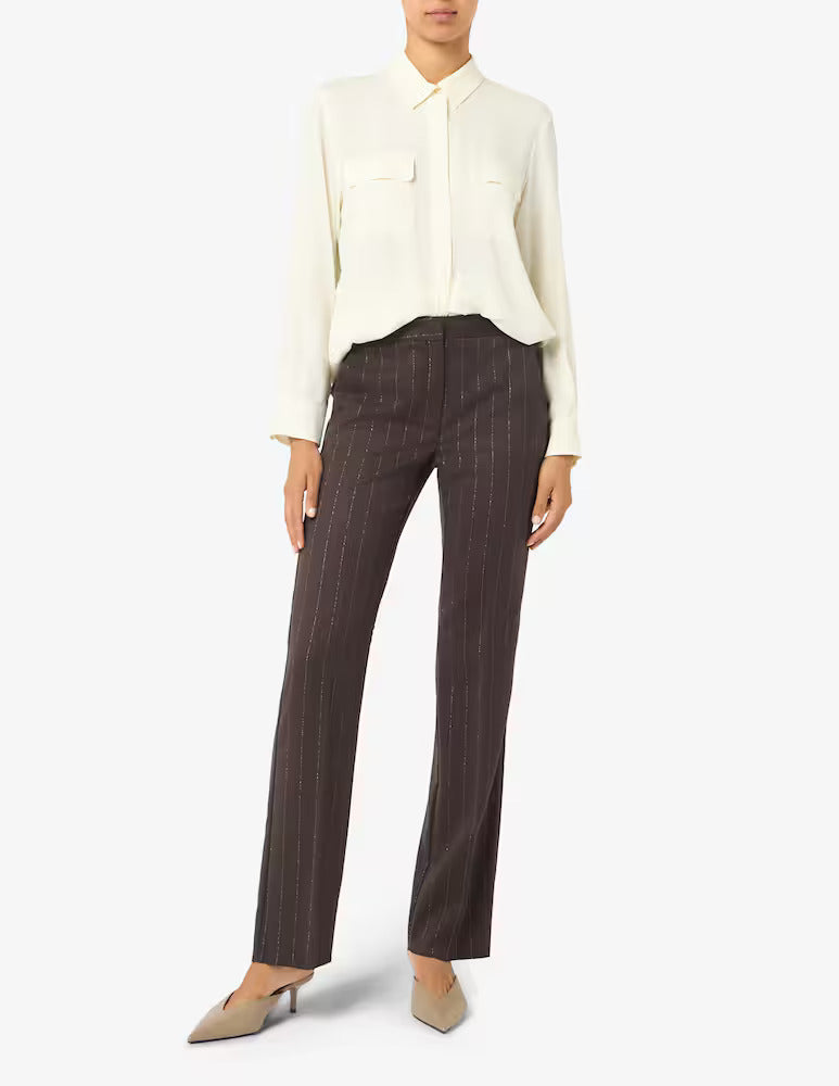 Emme Marella Pantalone da Donna - Comodo - Testa Di Moro - 2625136121200