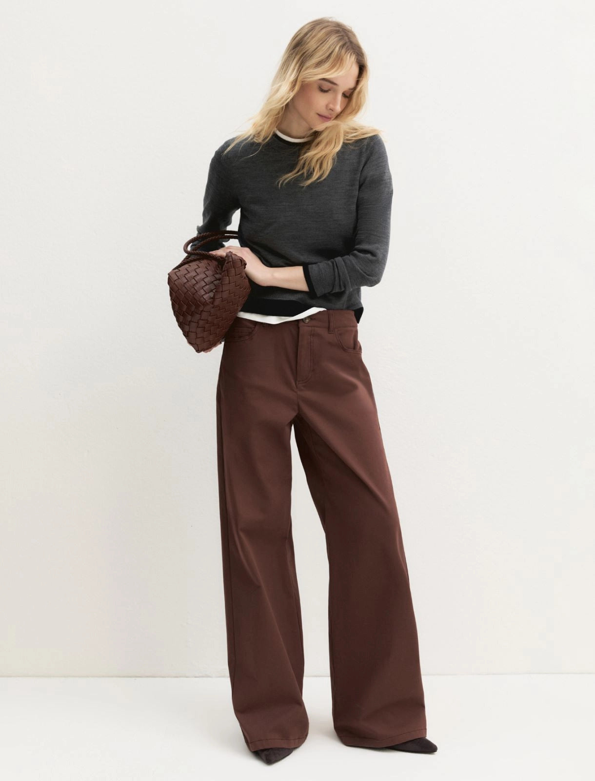 pantalone EMME Marella Modello fuggito Colore marrone