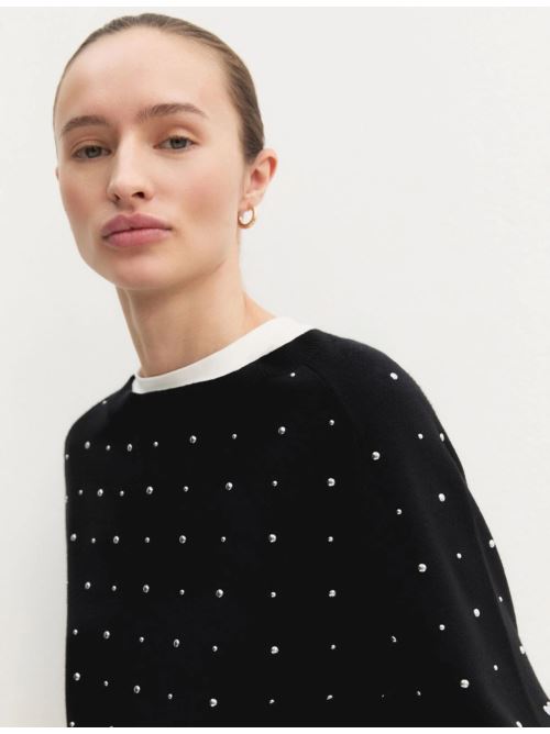 Maglia Emme Marella con applicazioni - NERO