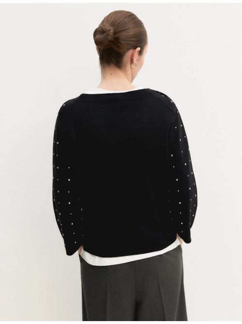 Maglia Emme Marella con applicazioni - NERO