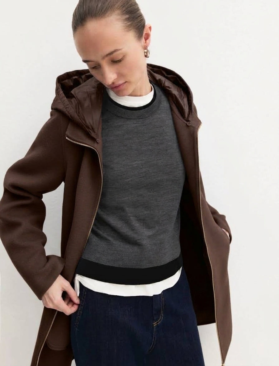 Cappotto in double - TESTA DI MORO