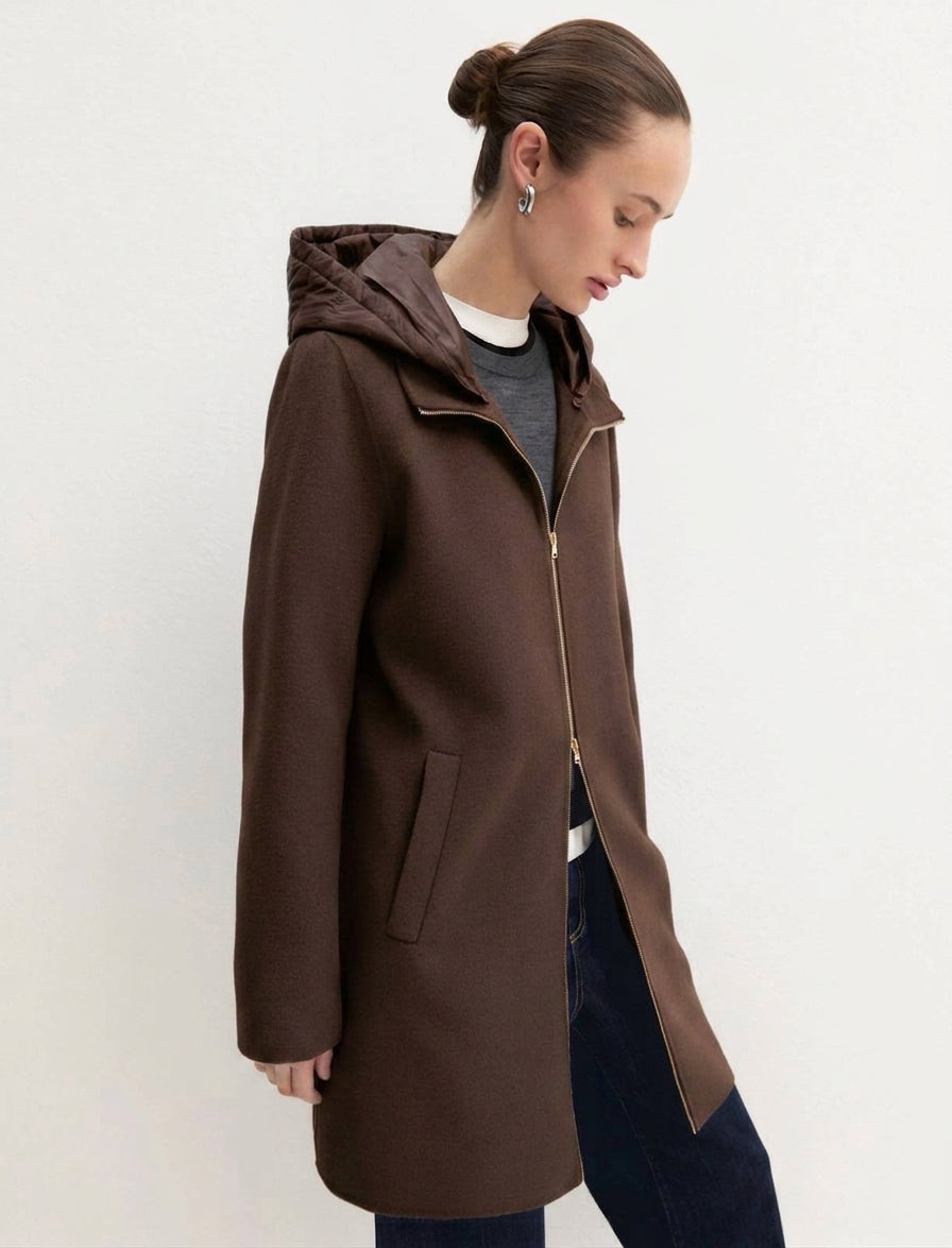 Cappotto in double - TESTA DI MORO