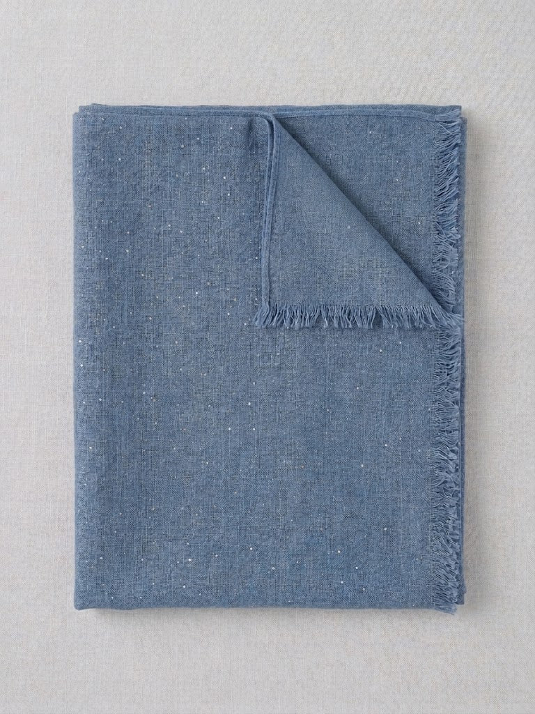 Stola con paillette - AZZURRO