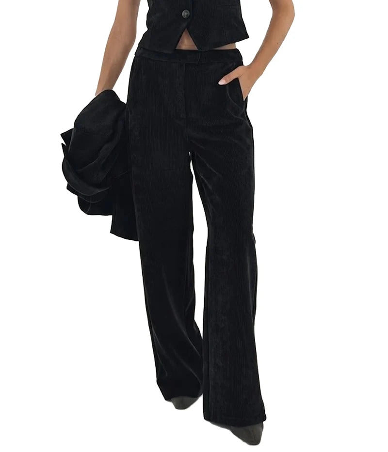 Gilet con pantalone in velluto a coste emmtirsi