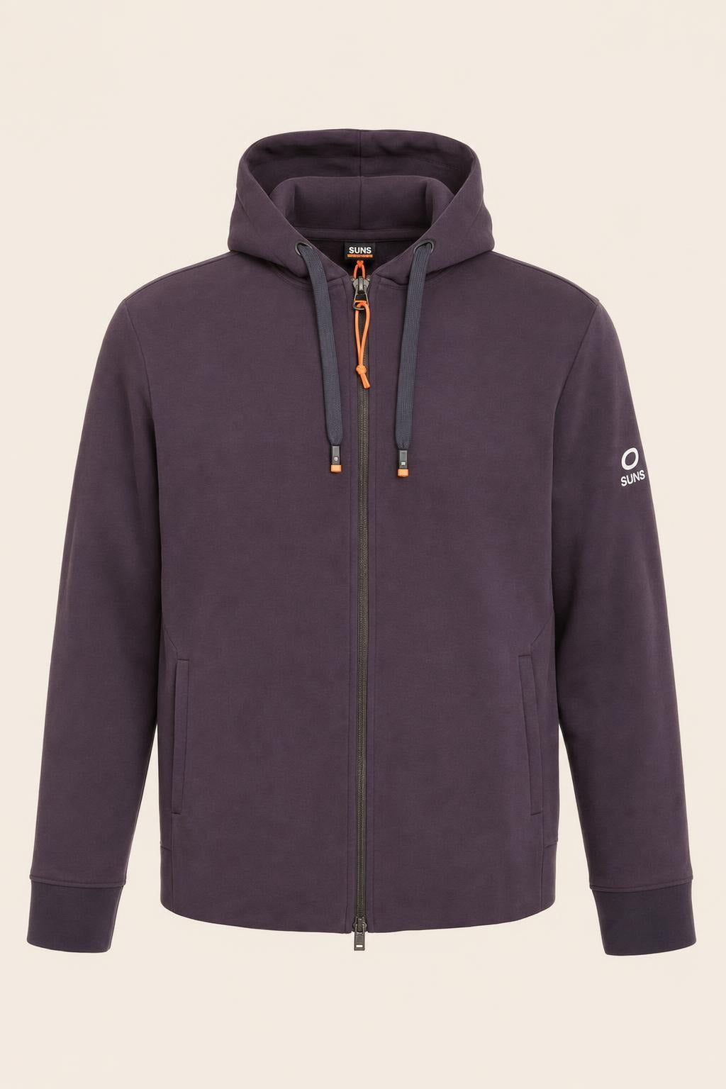 Felpa con Cappuccio SunS Tessuto Tecnico - Blu