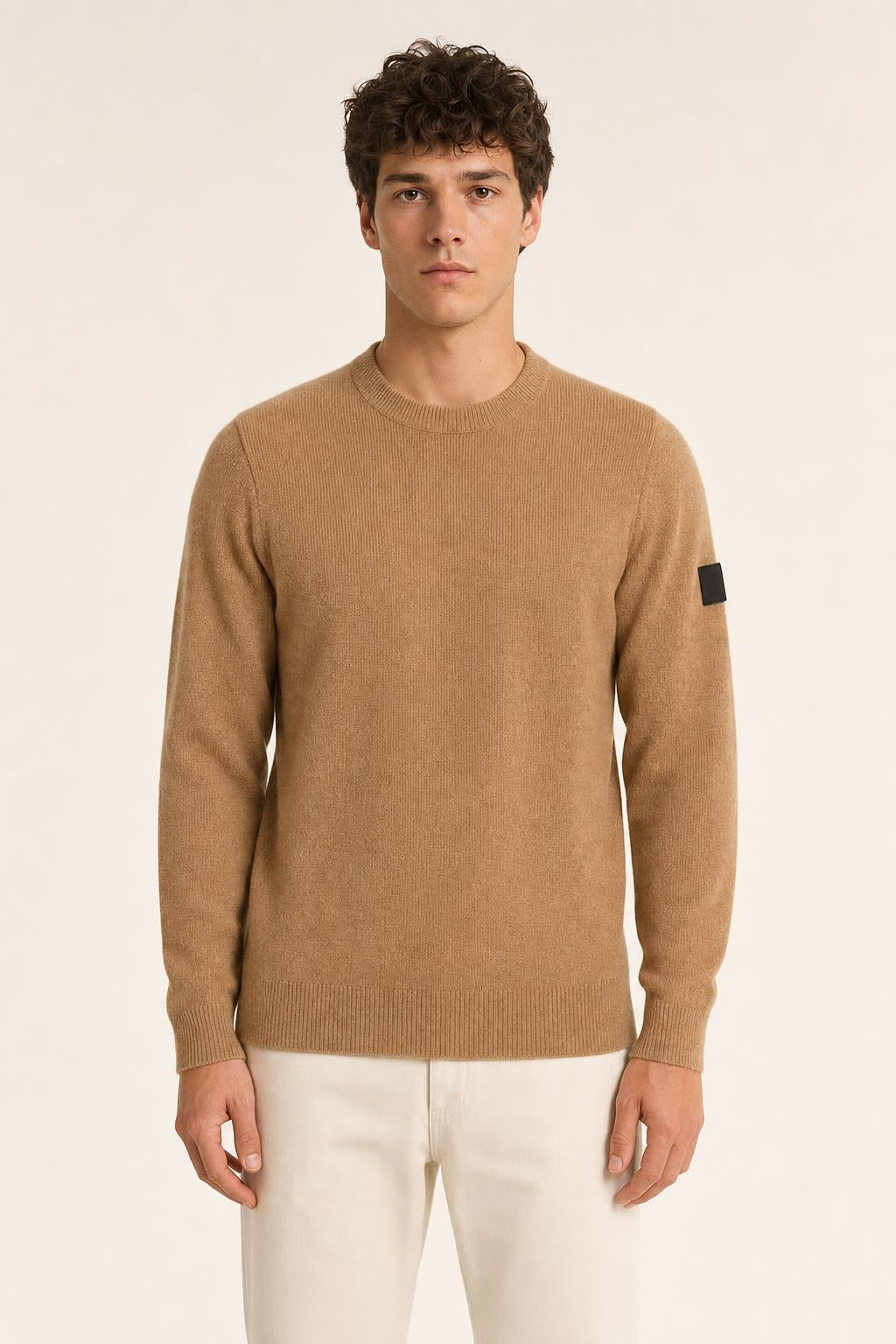 Maglia a coste SunS uomo in tessuto tecnico - Beige