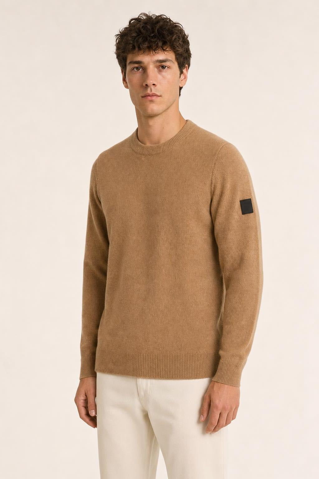 Maglia a coste SunS uomo in tessuto tecnico - Beige