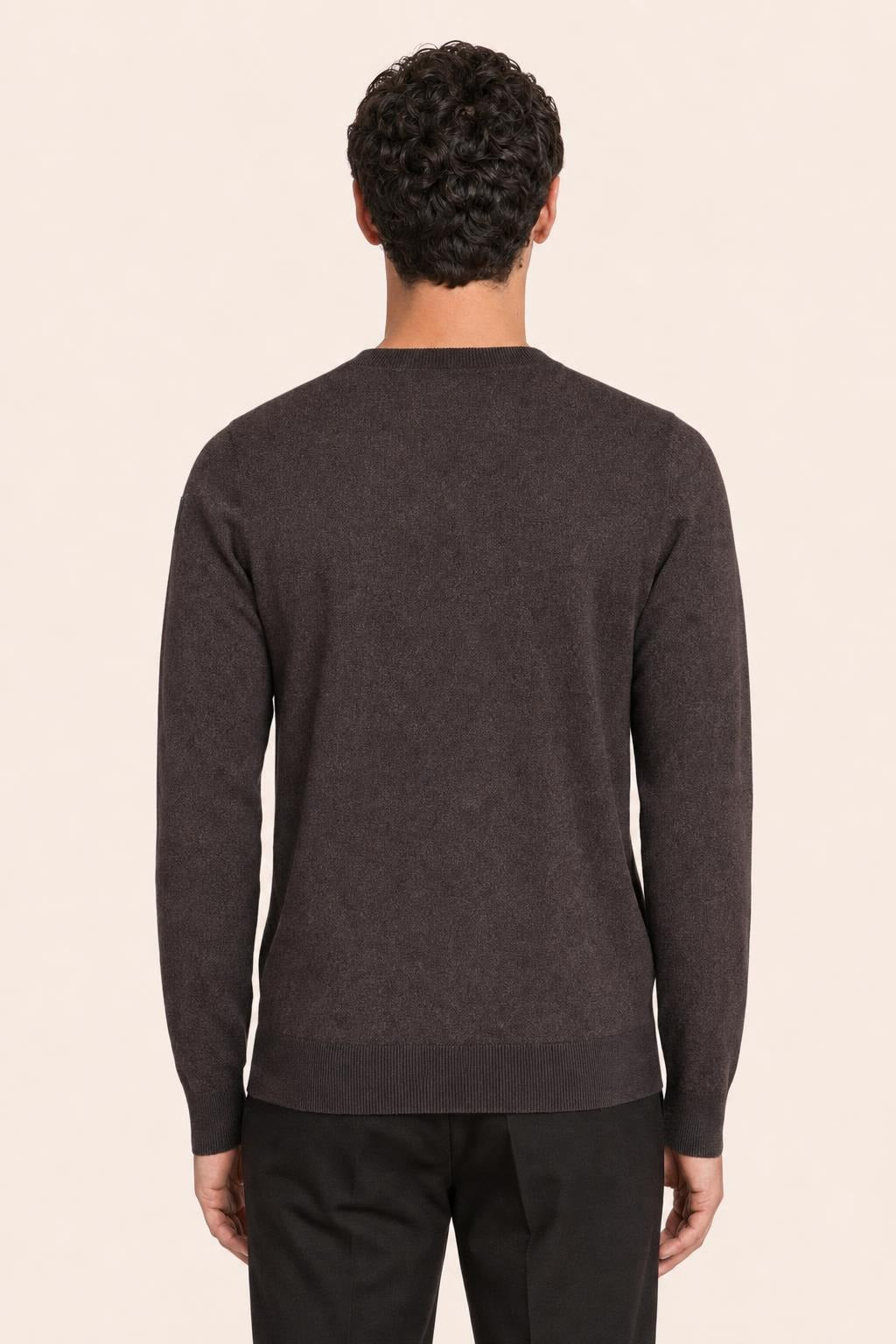 Maglia a coste SunS uomo in tessuto tecnico - Marrone