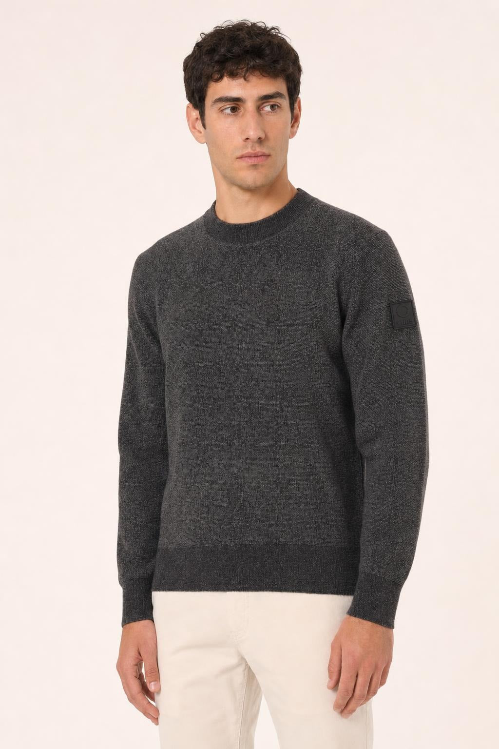 Maglia a coste SunS uomo in tessuto tecnico - Grigio Scuro